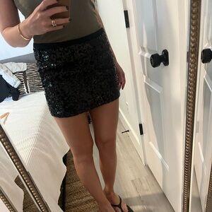 Betsey Johnson Mini Sequin Skirt